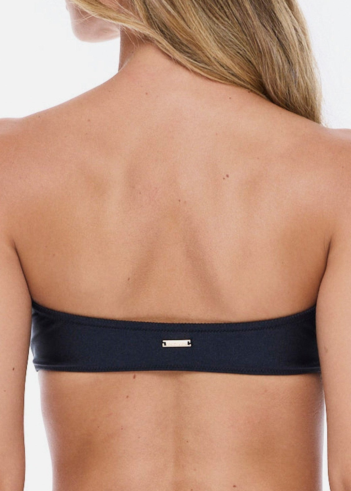 Strapless Cheeky Set - Jet Black, top back detail