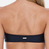 Strapless Cheeky Set - Jet Black, top back detail