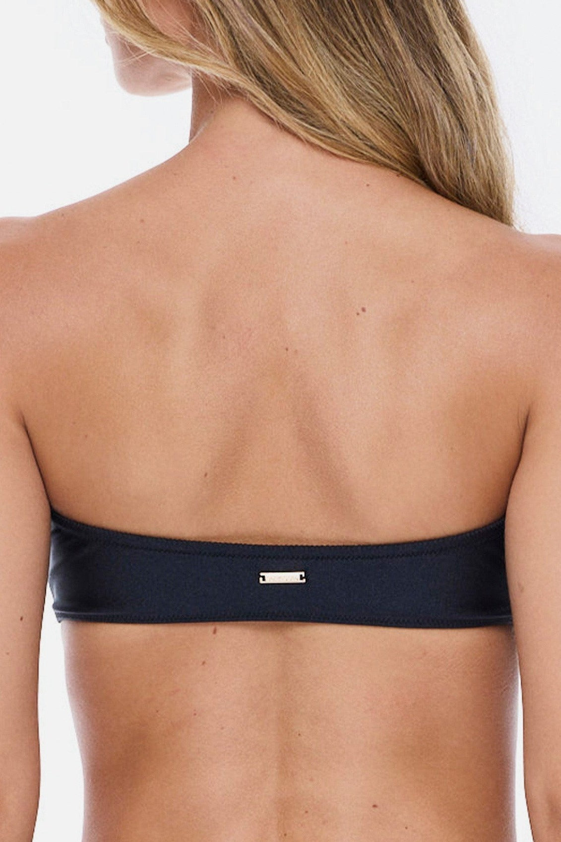 Strapless Cheeky Set - Jet Black, top back detail