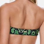 Strapless Cheeky Set - Black Mamba, top back detail