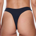 Strapless Cheeky Set - Jet Black, bottom back detail