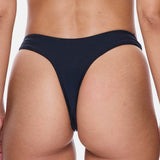 Strapless Cheeky Set - Jet Black, bottom back detail