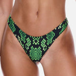 Strapless Cheeky Set - Black Mamba, bottom front detail